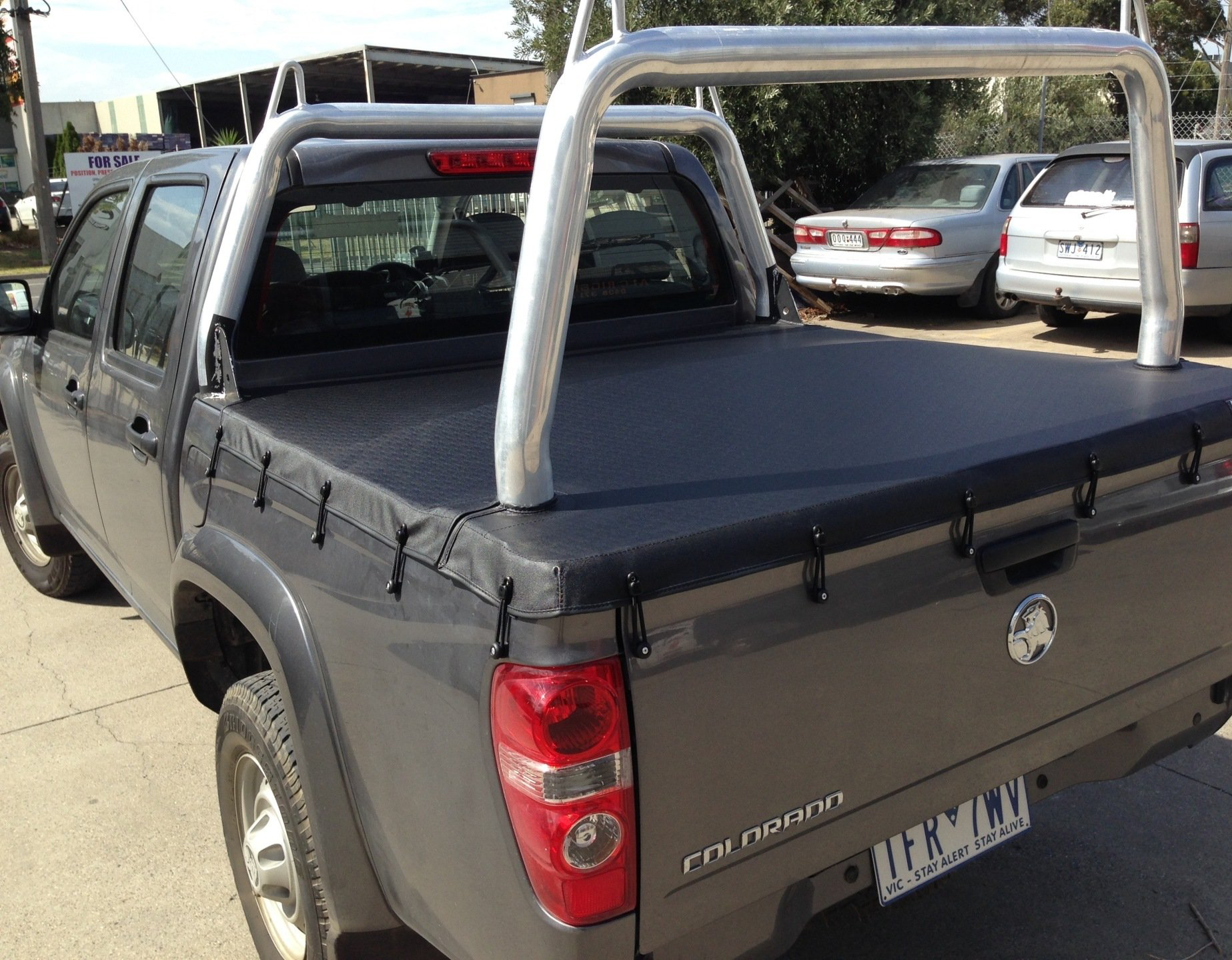 Holden Colorado Tonneau Cover with Carry Bar Cutouts