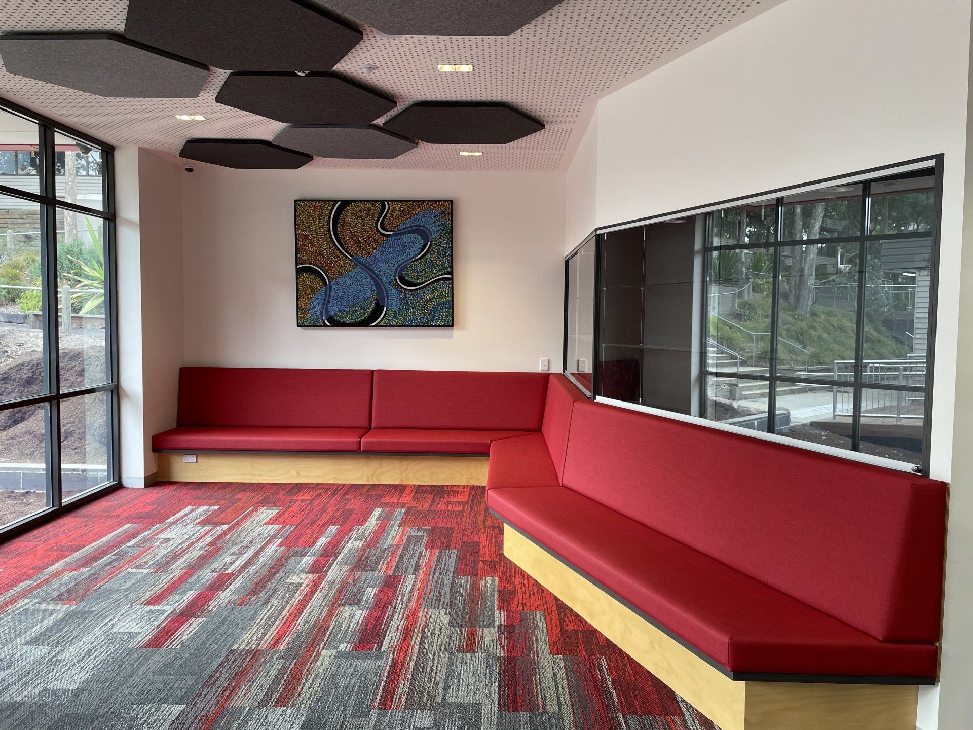 Loyola College stadium breakout seating area