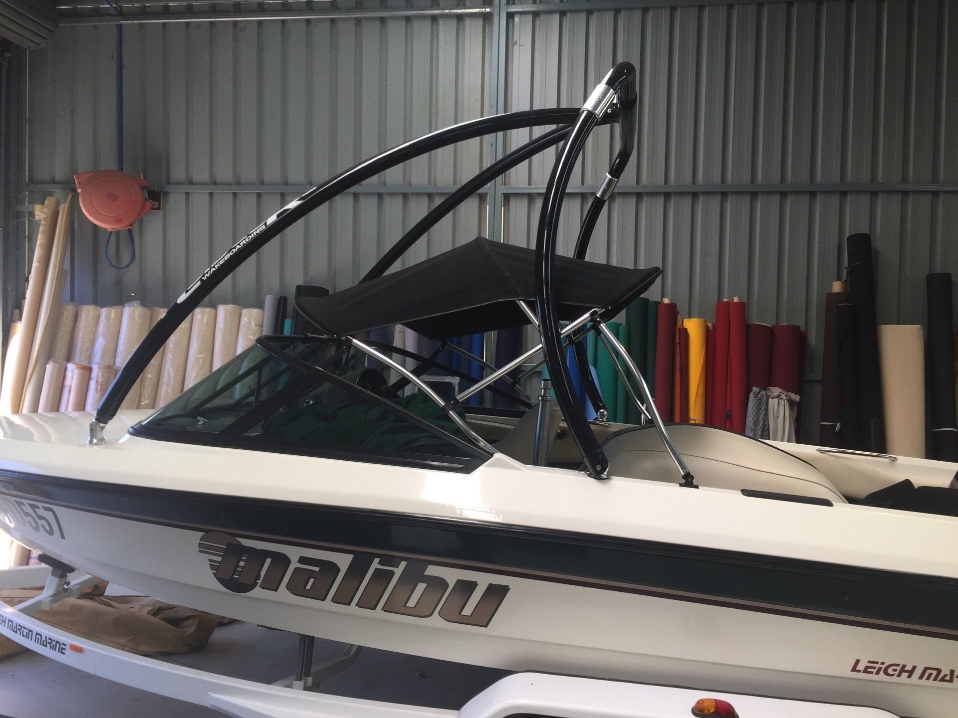 Malibu black ski bimini