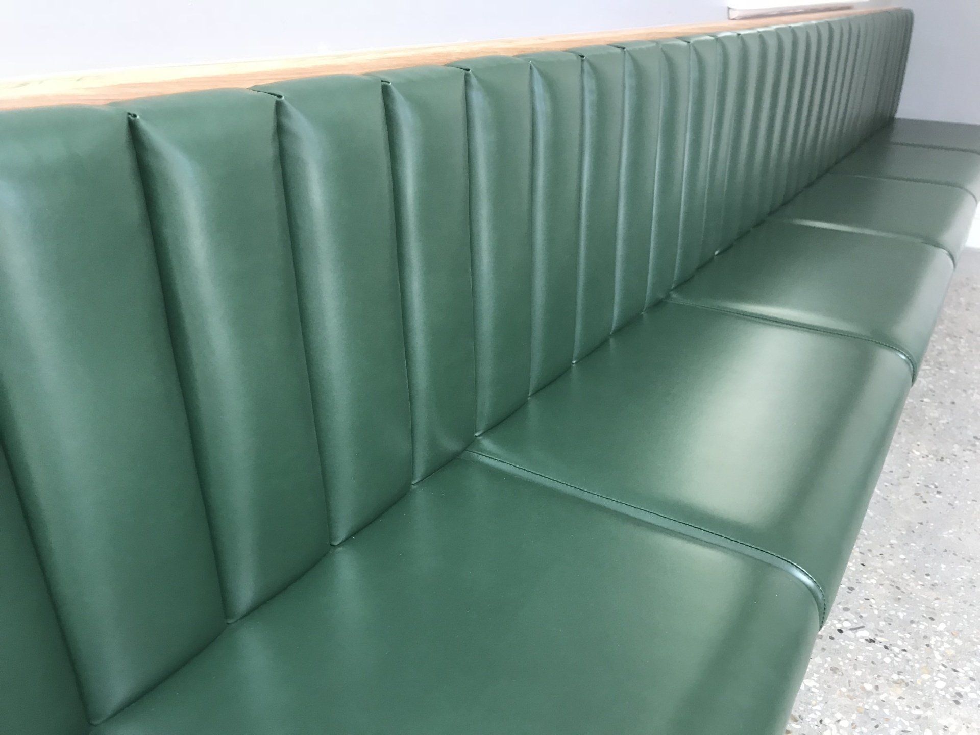 Miss Amelie green wall bench seating