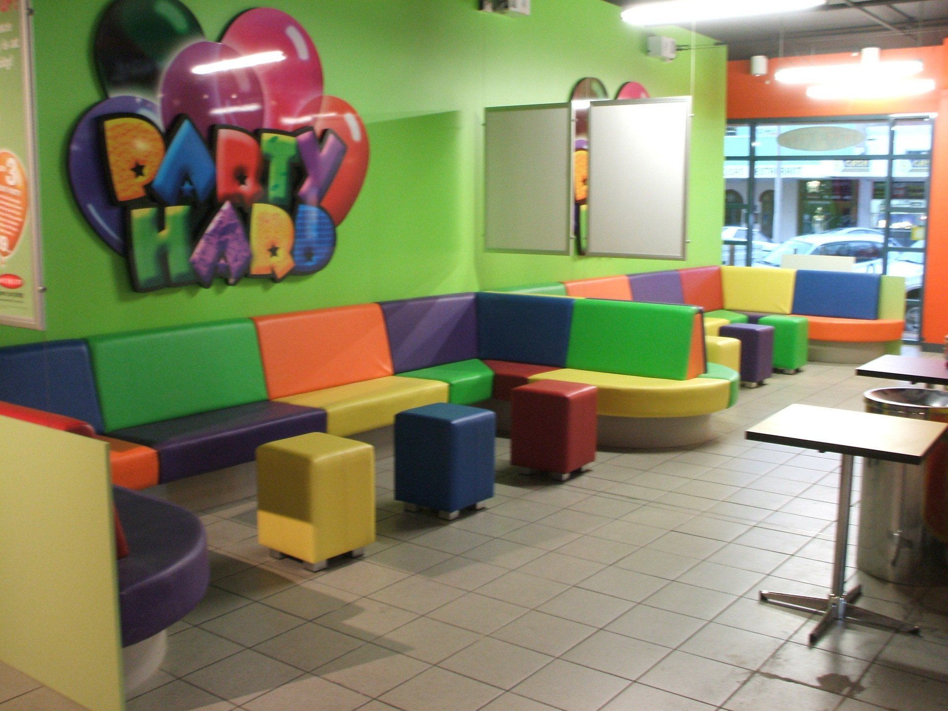 Multi Coloured Vinyl Commercial Seating