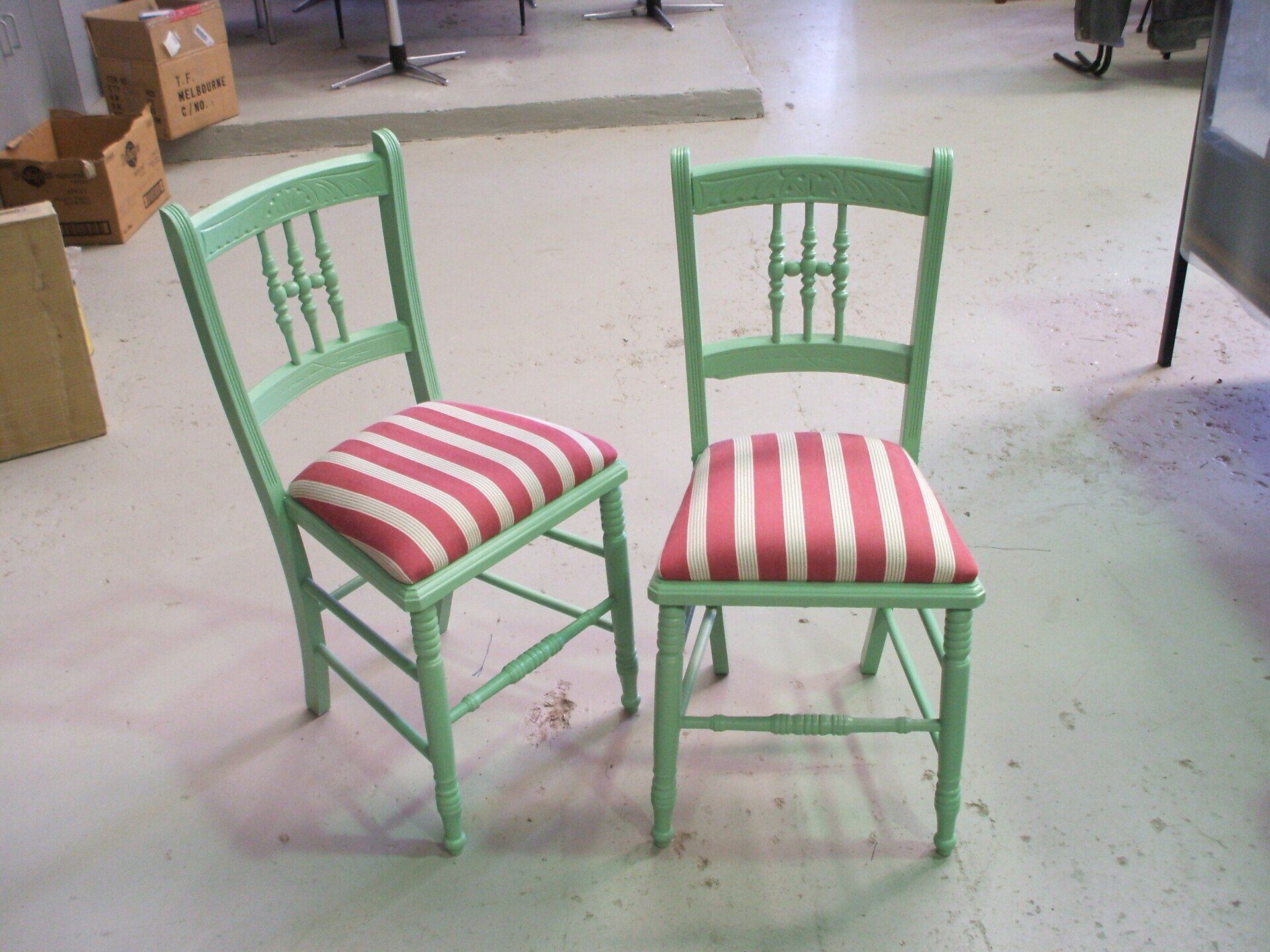 Painted Antique Timber Dining Chairs