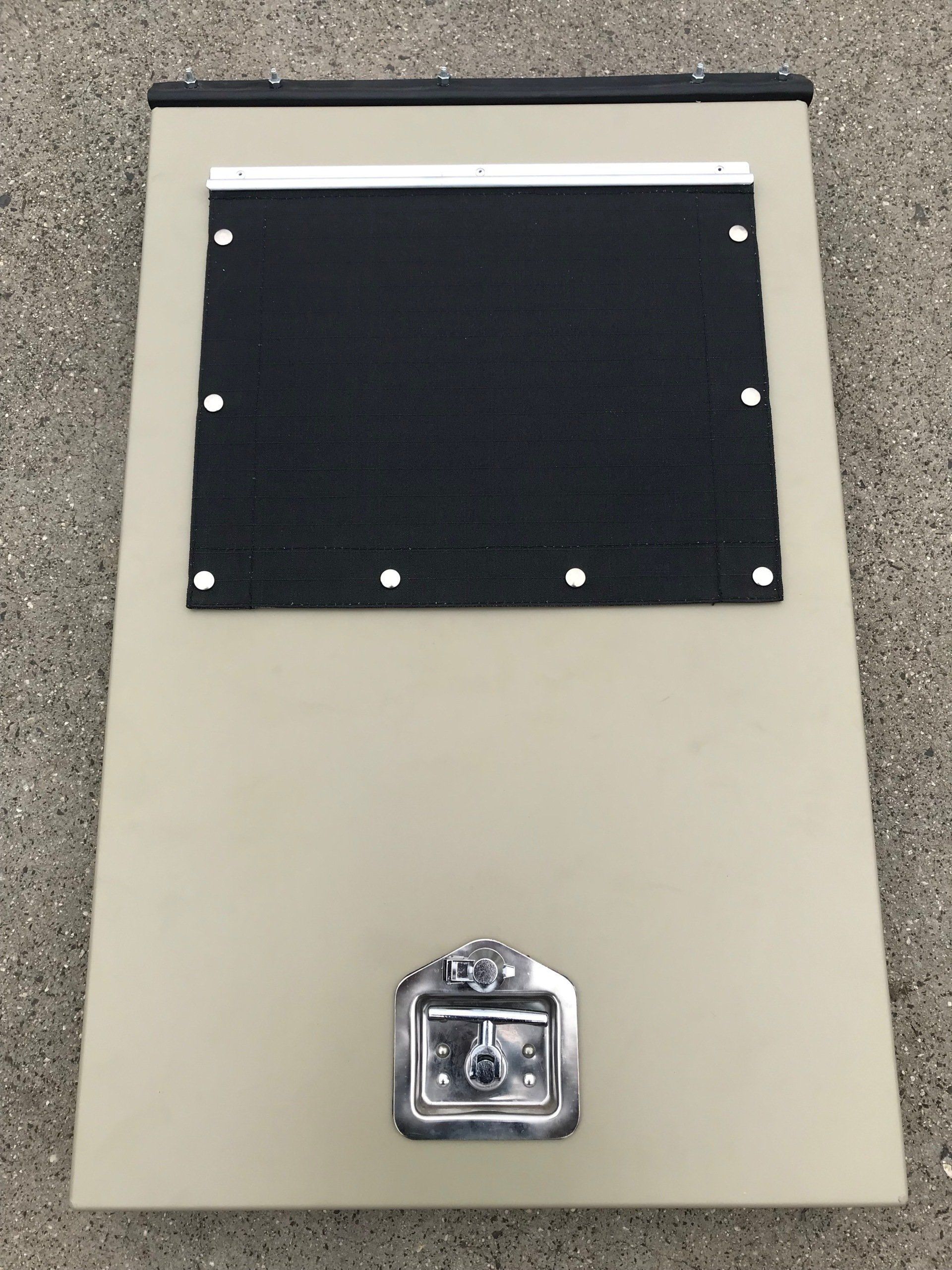 Press Stud Canvas Cover on Lock Box Door