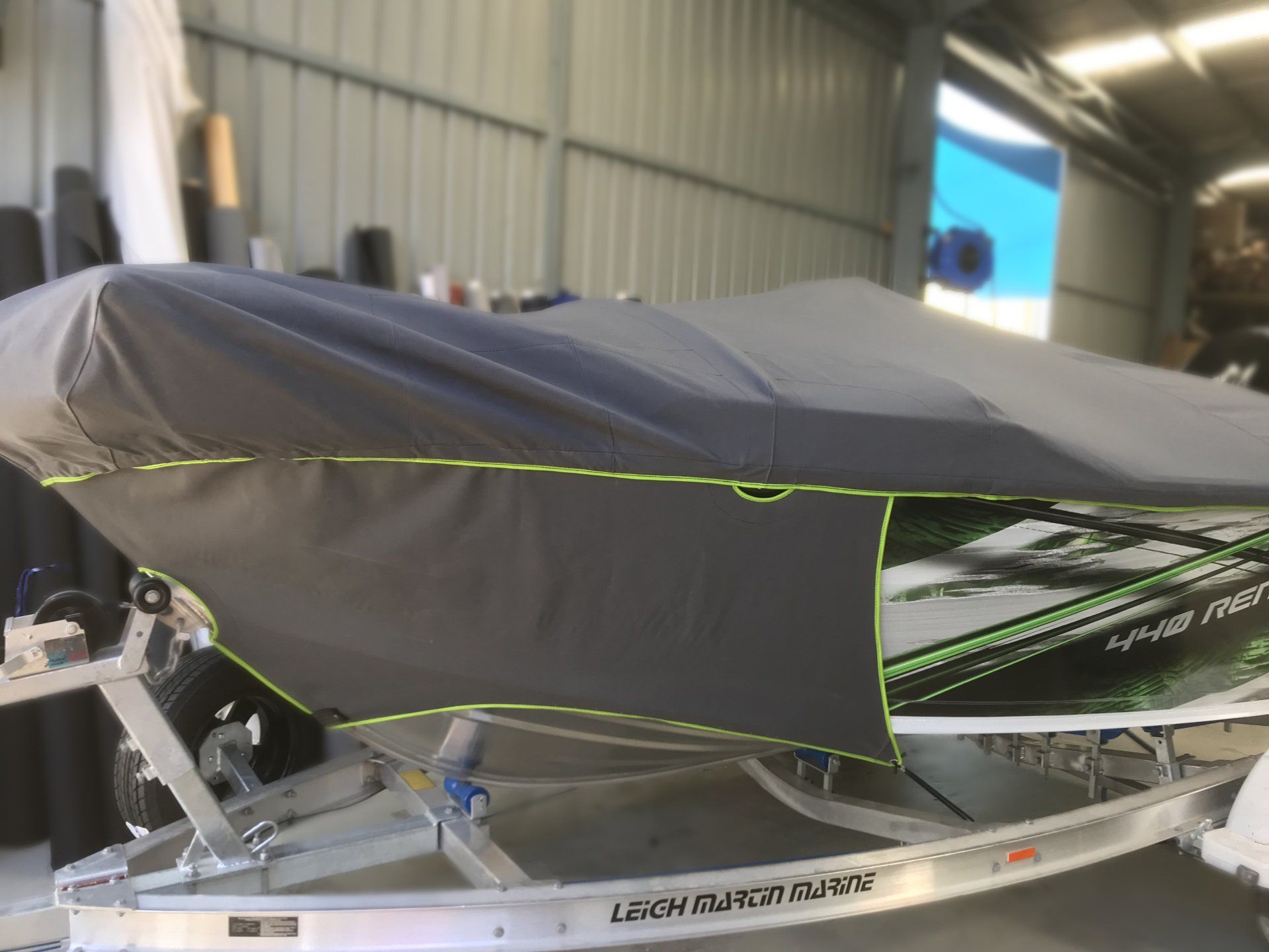 Quintrex 440 Renegade bag cover with stone guards