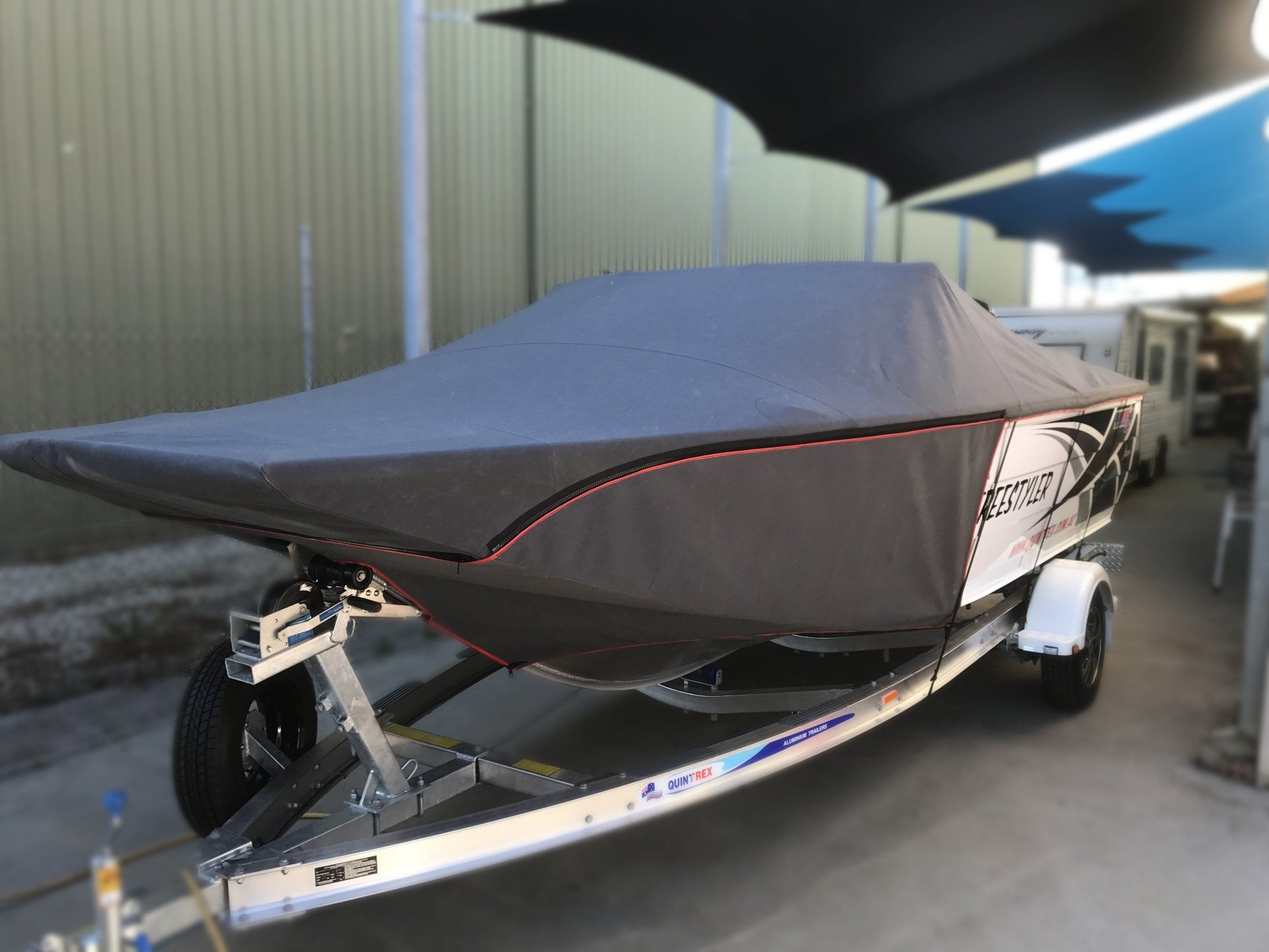 Quintrex Freestyler bag cover with stone protection