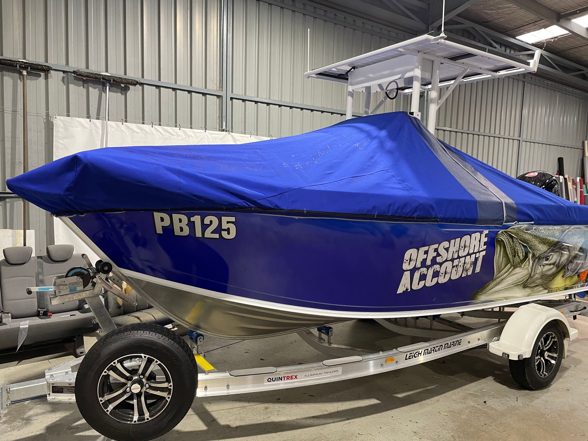 Quintrex custom canvas bag cover