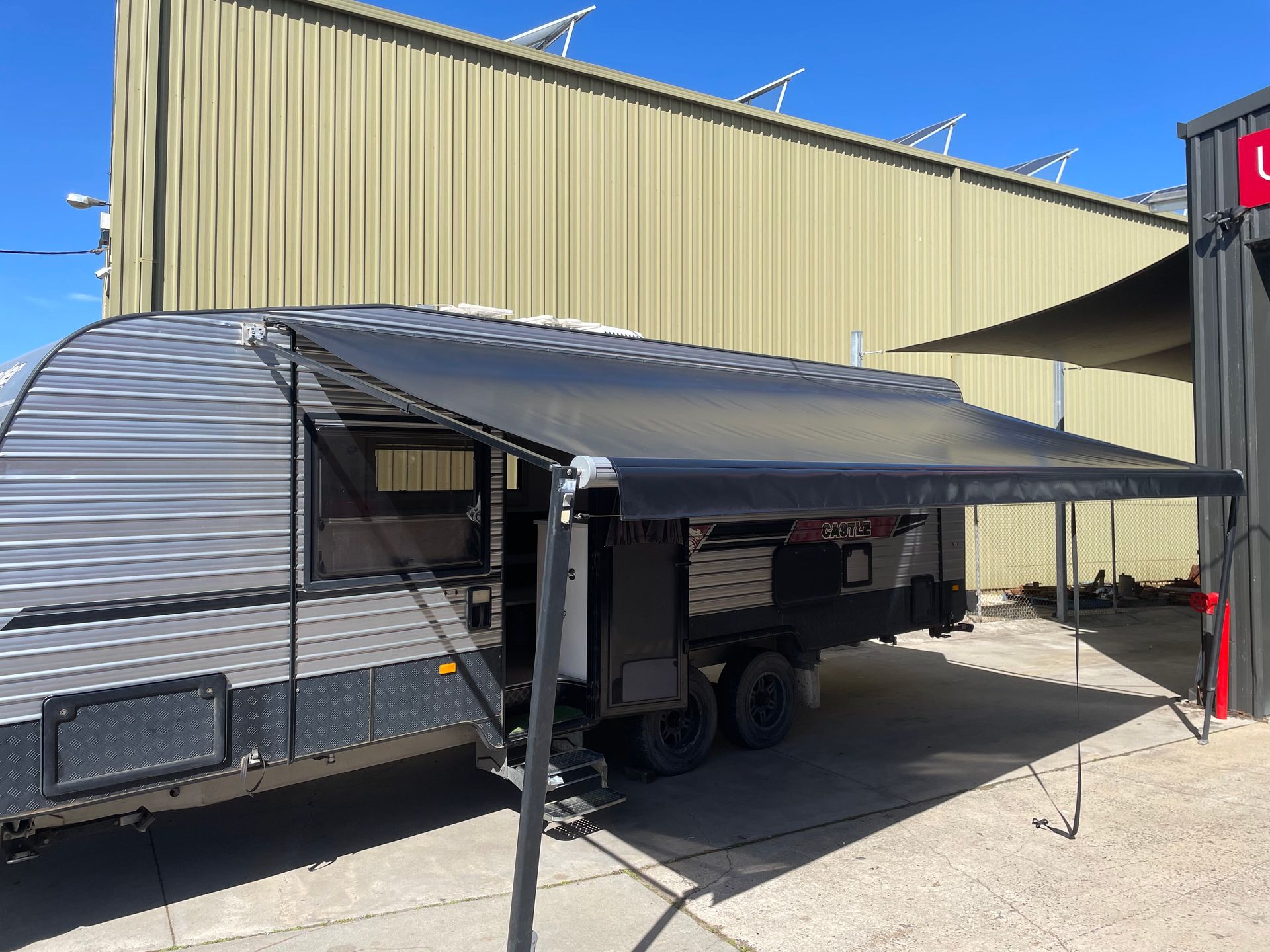 Replacement PVC on roll out caravan awning