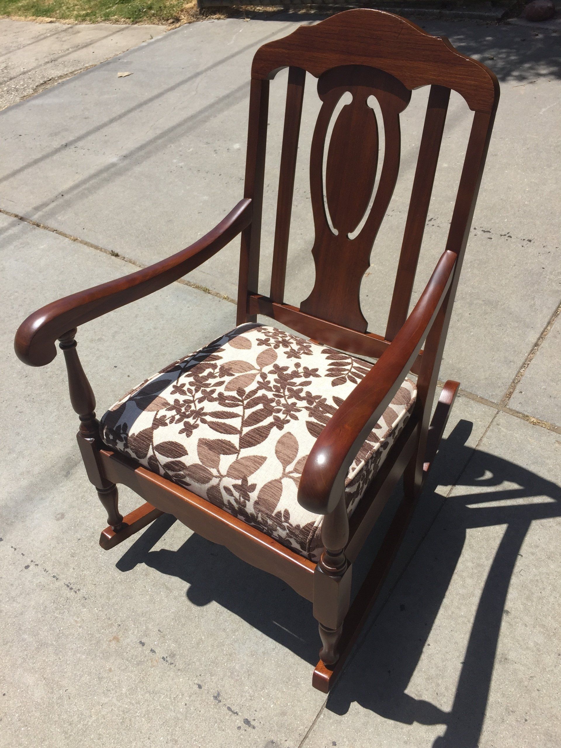 Restored timber antique rocker