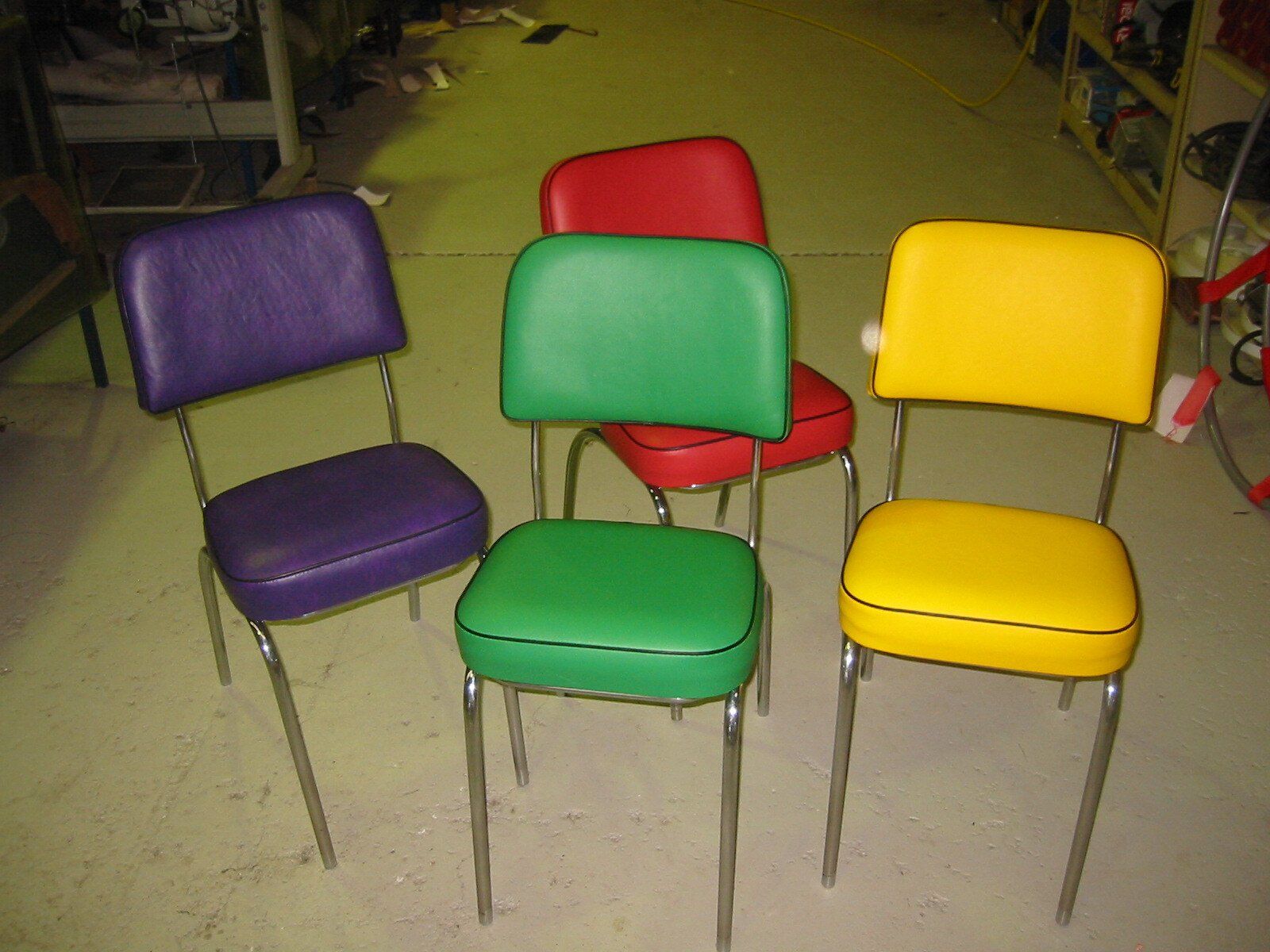 Retro chrome kitchen chairs