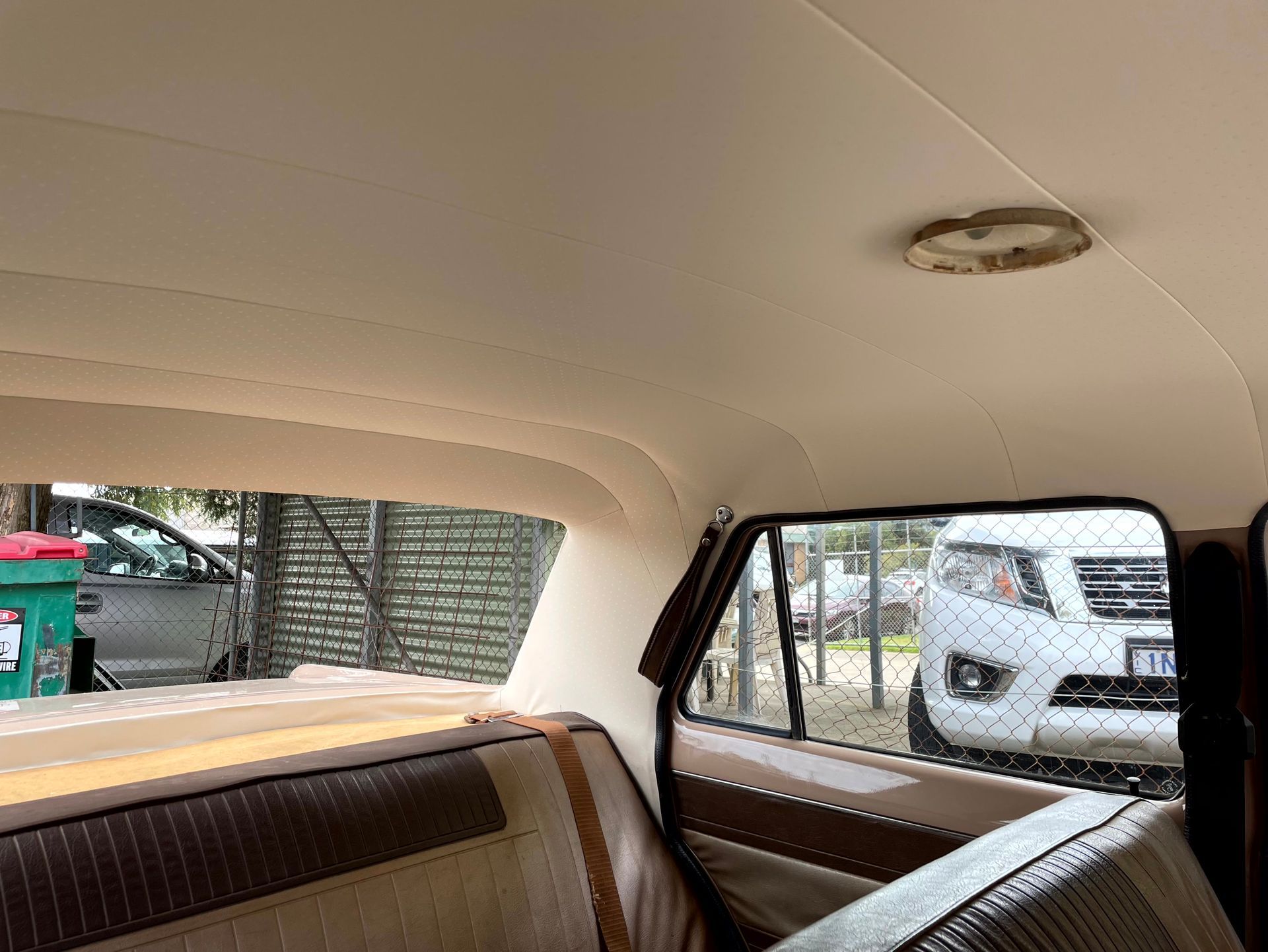 Ribbed vinyl rooflining