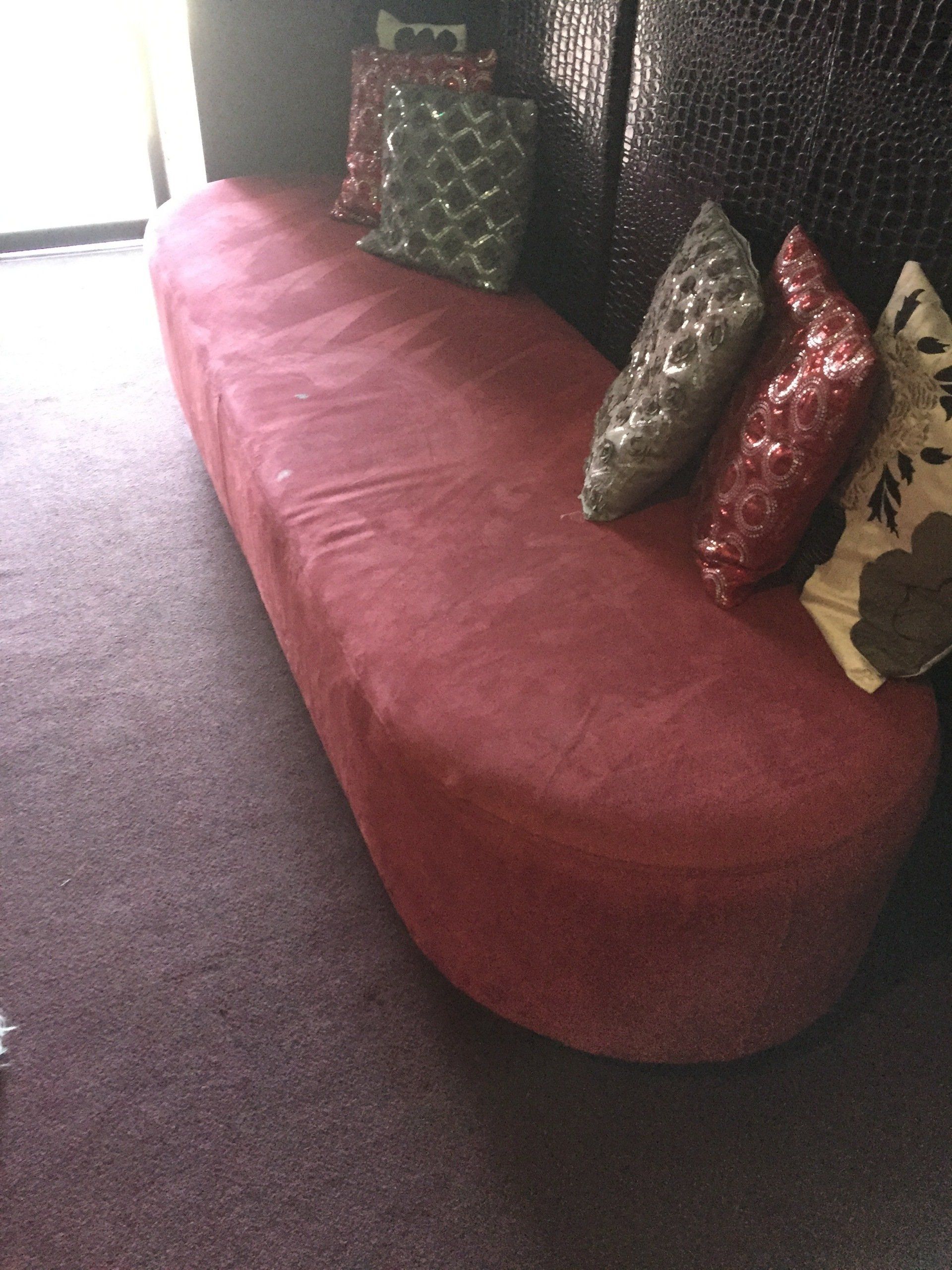 Suede commercial bench seating