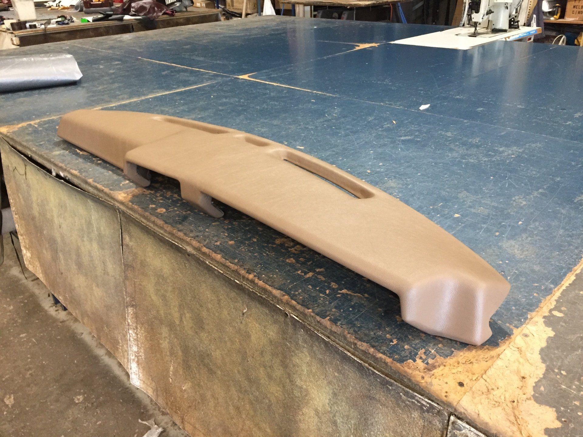 Tan vinyl wrapped dash