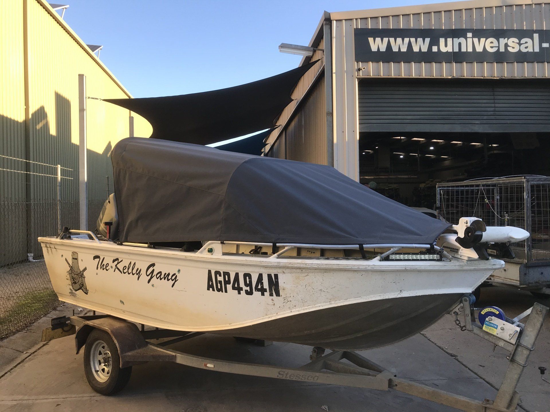 Tinnie canvas shelter