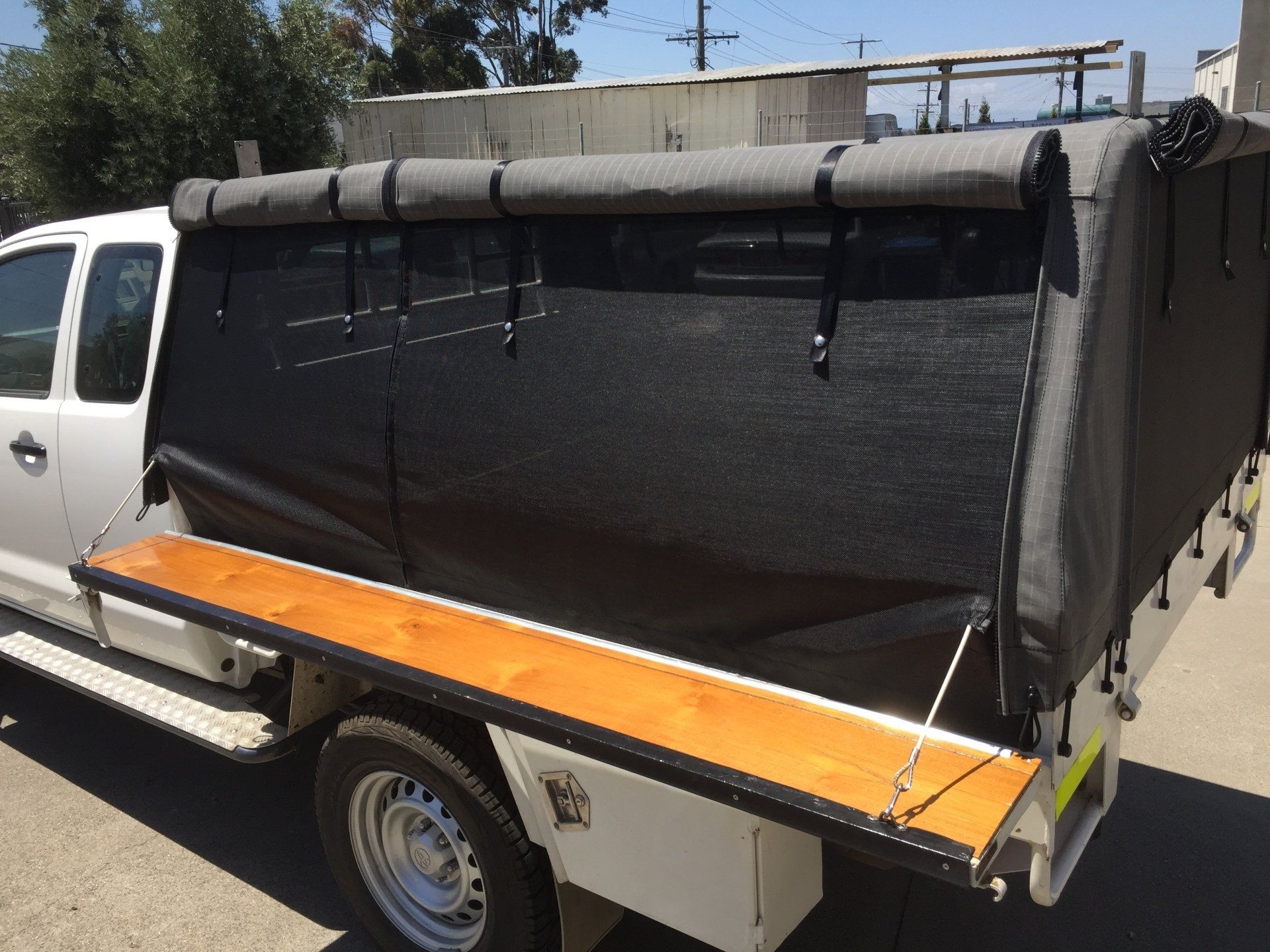 Toyota Hilux Canvas Canopy with Flyscreens