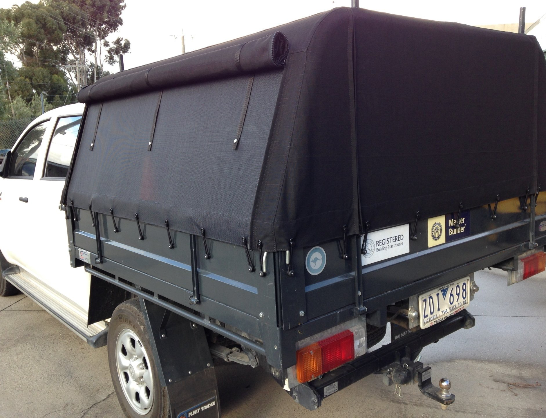 Toyota Hilux Fleet Trades tray canvas cover
