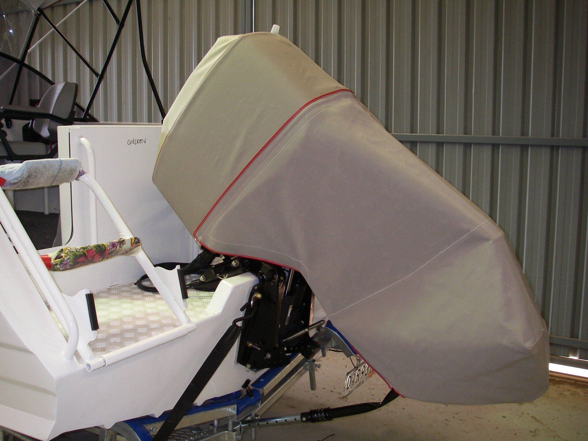 Two Piece Boat Engine Cover