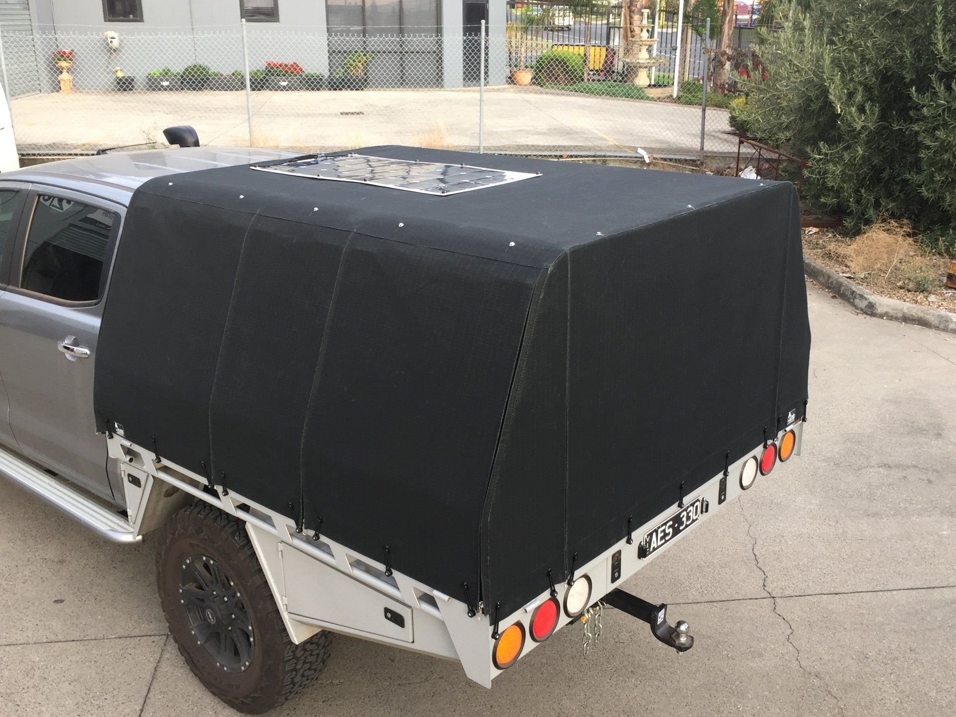 Ute Canopy with Solar Roof Panel