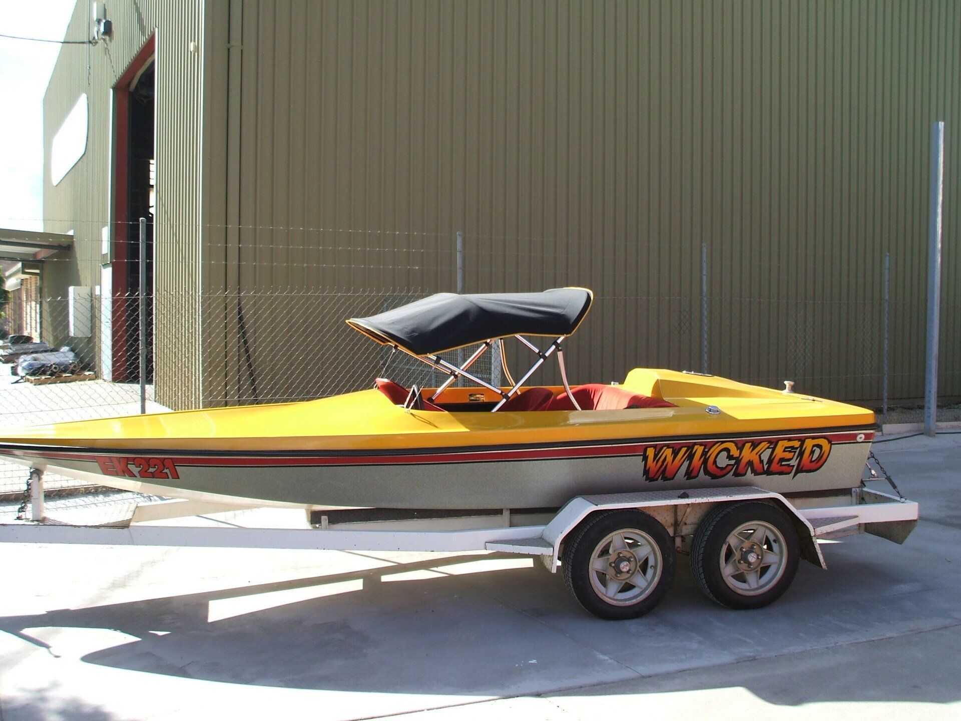 Wicked Ski Boat with Bimini