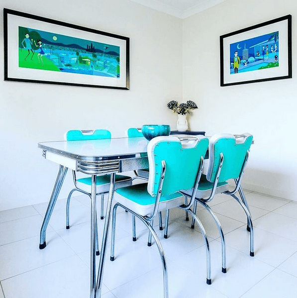 Upholstered Set of Dining Chairs