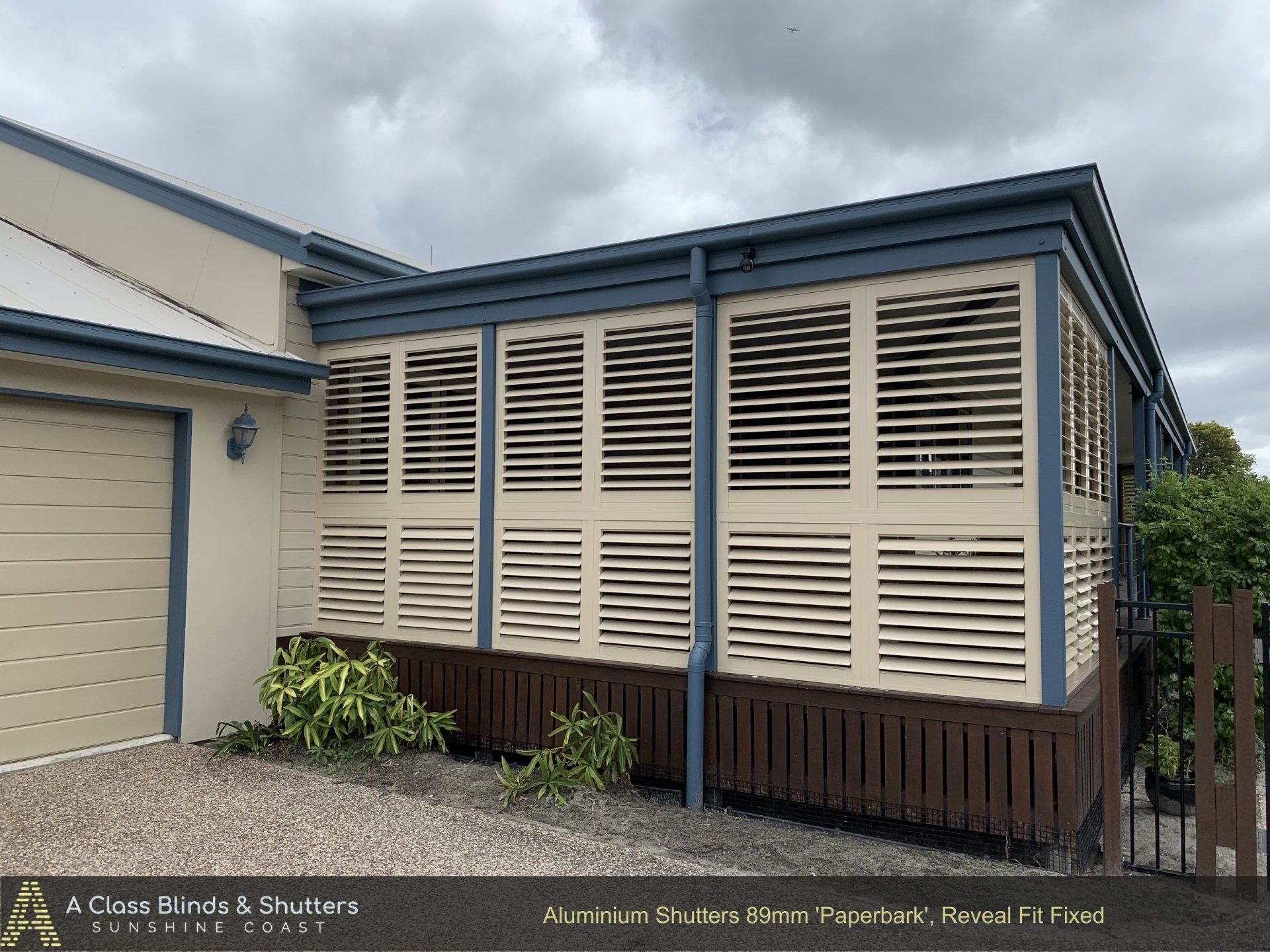 aluminium shutters on house