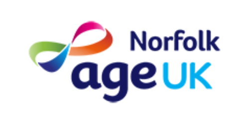 Logo for Norfolk Age UK: a colorful infinity symbol above
