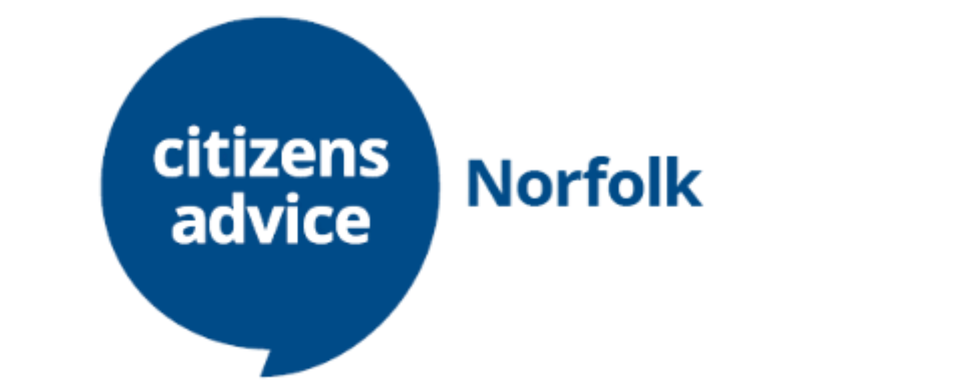 Citizens Advice Norfolk logo in a blue speech bubble.