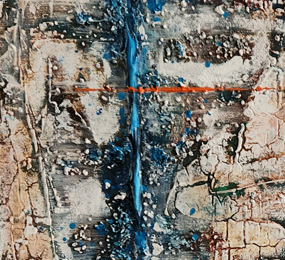 Mosaic abstract painting by Rina Rox