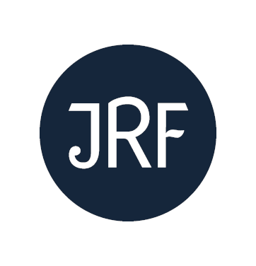 The jrf logo is in a blue circle on a white background.