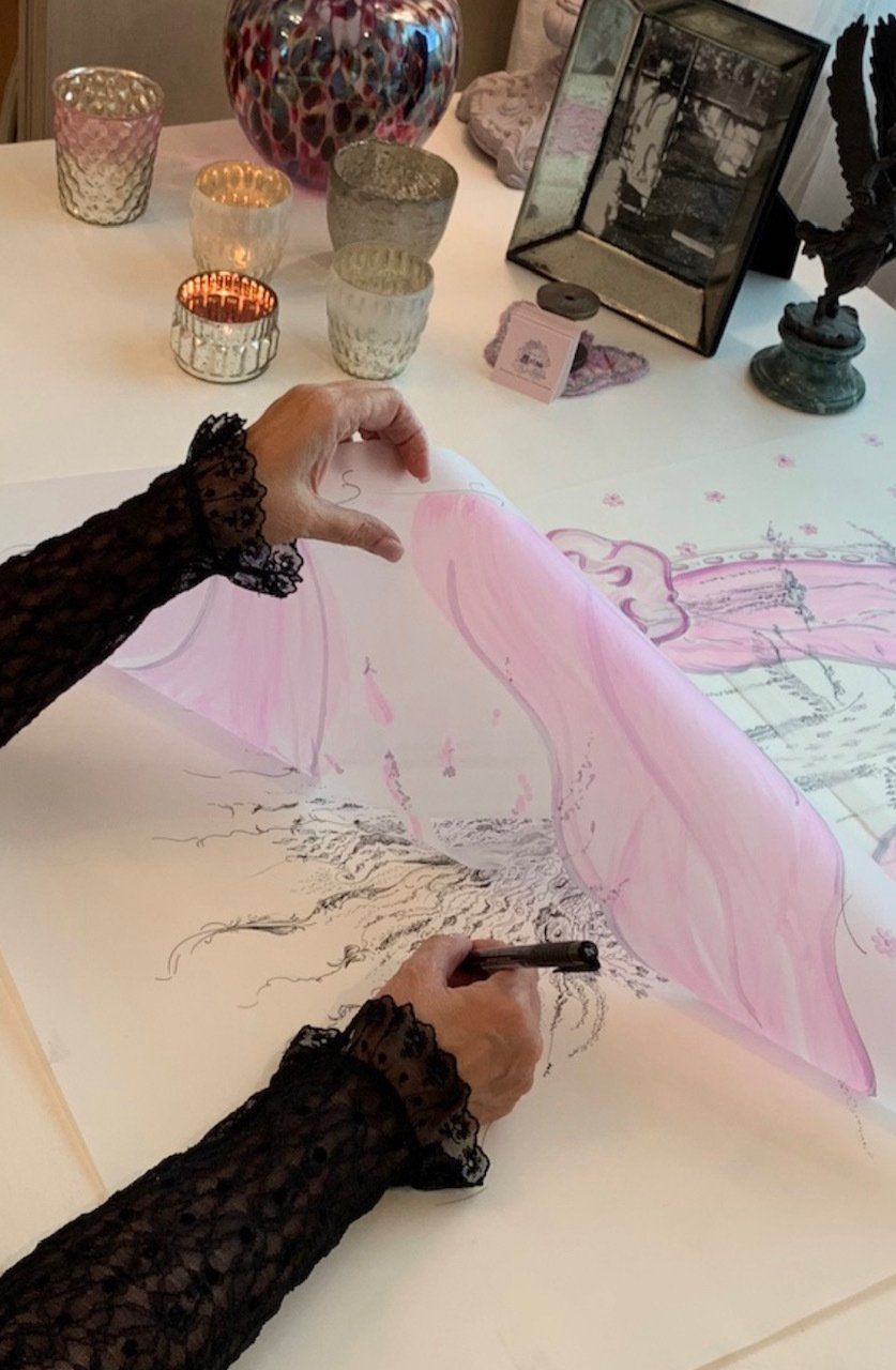 Melva Doing a Sketch