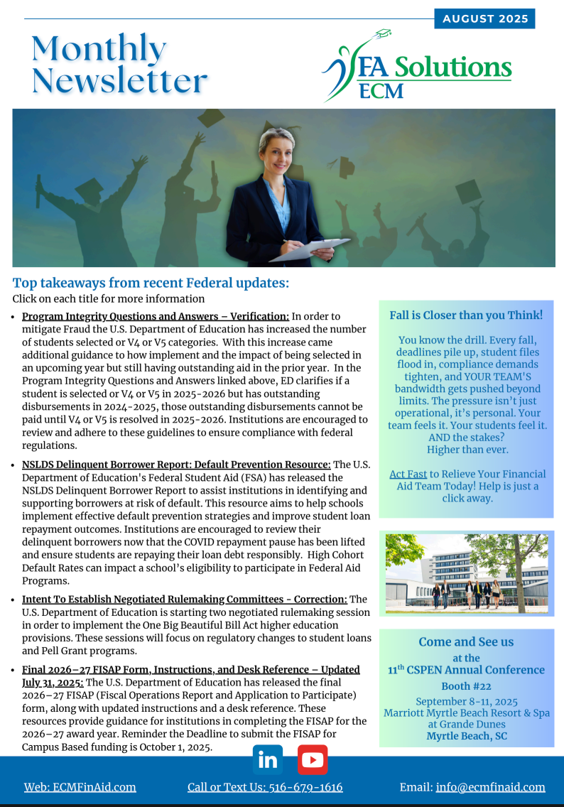 ECM NEWSLETTER August  2025