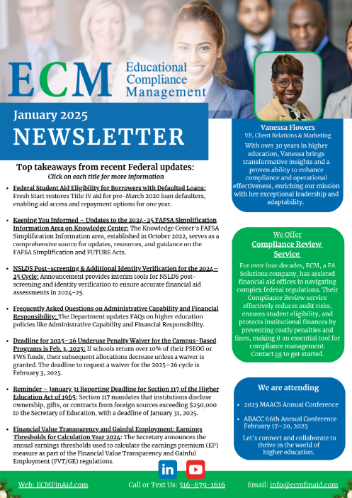 ECM NEWSLETTER January 2025