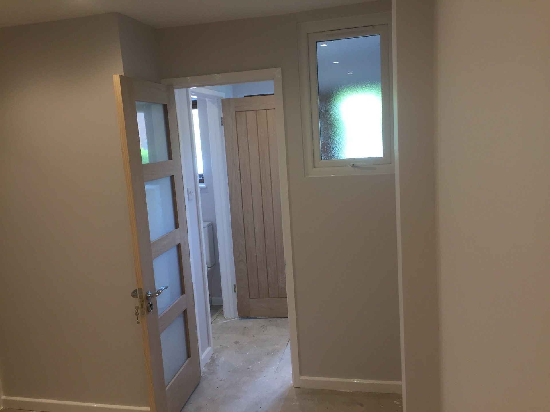 view through conversion to little bathroom