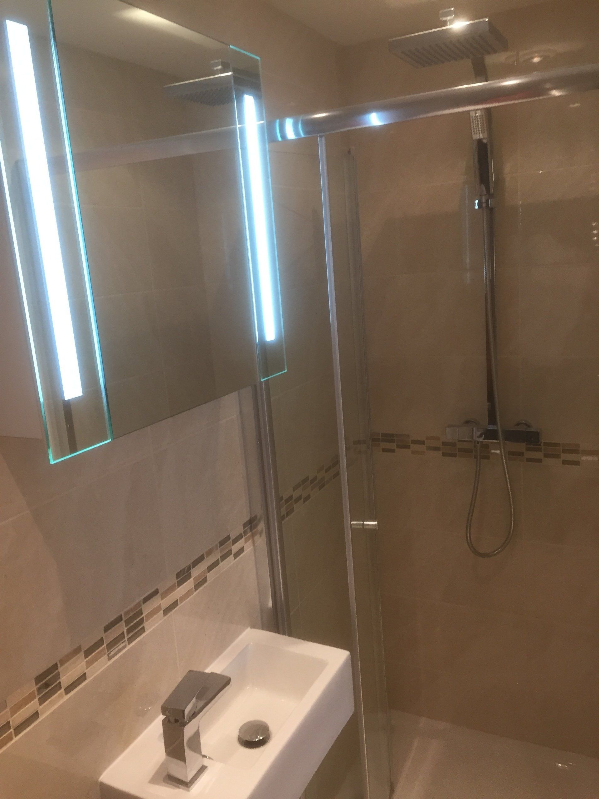 bathroom in finished garage conversion