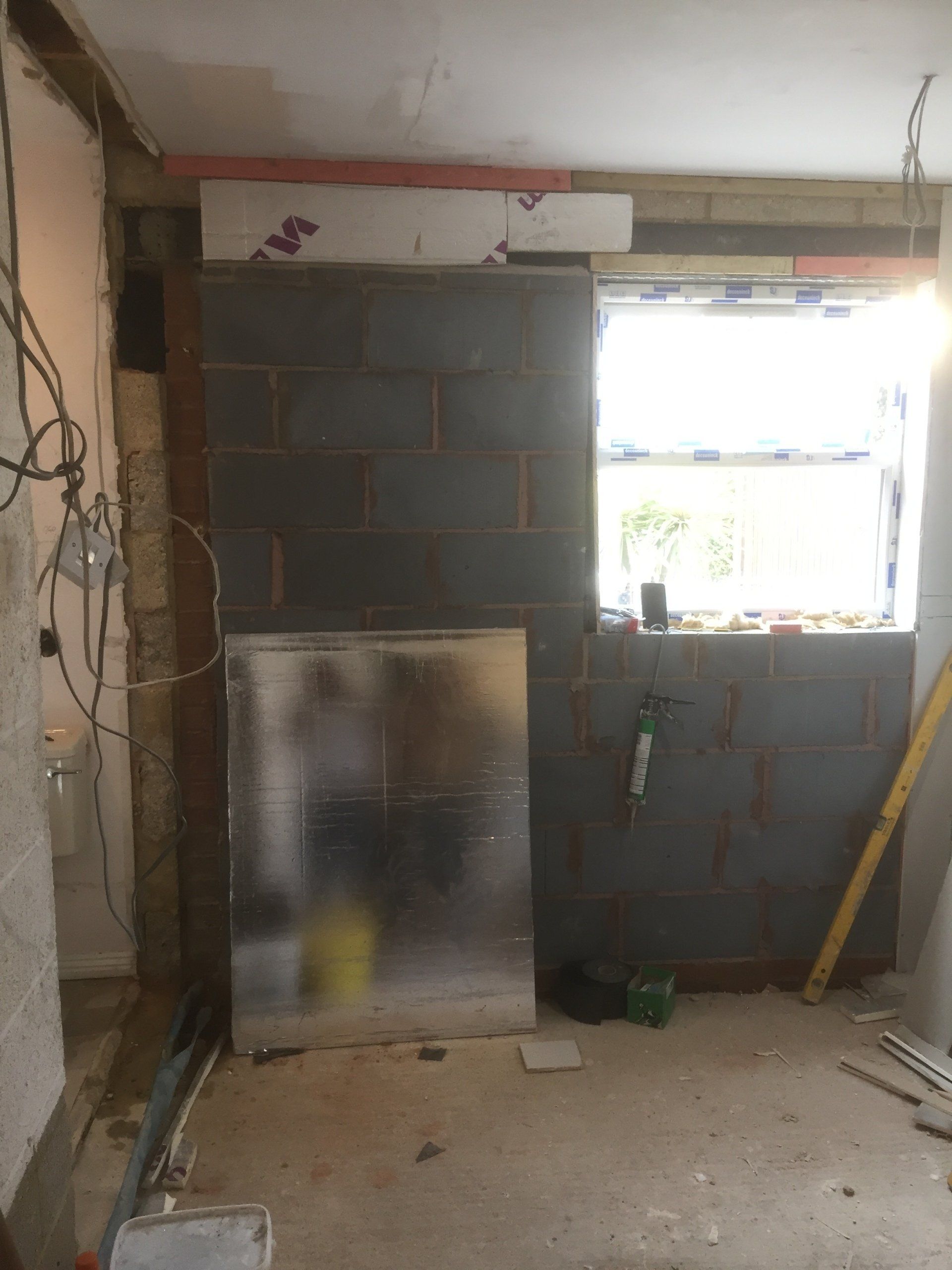 garage conversion work ongoing