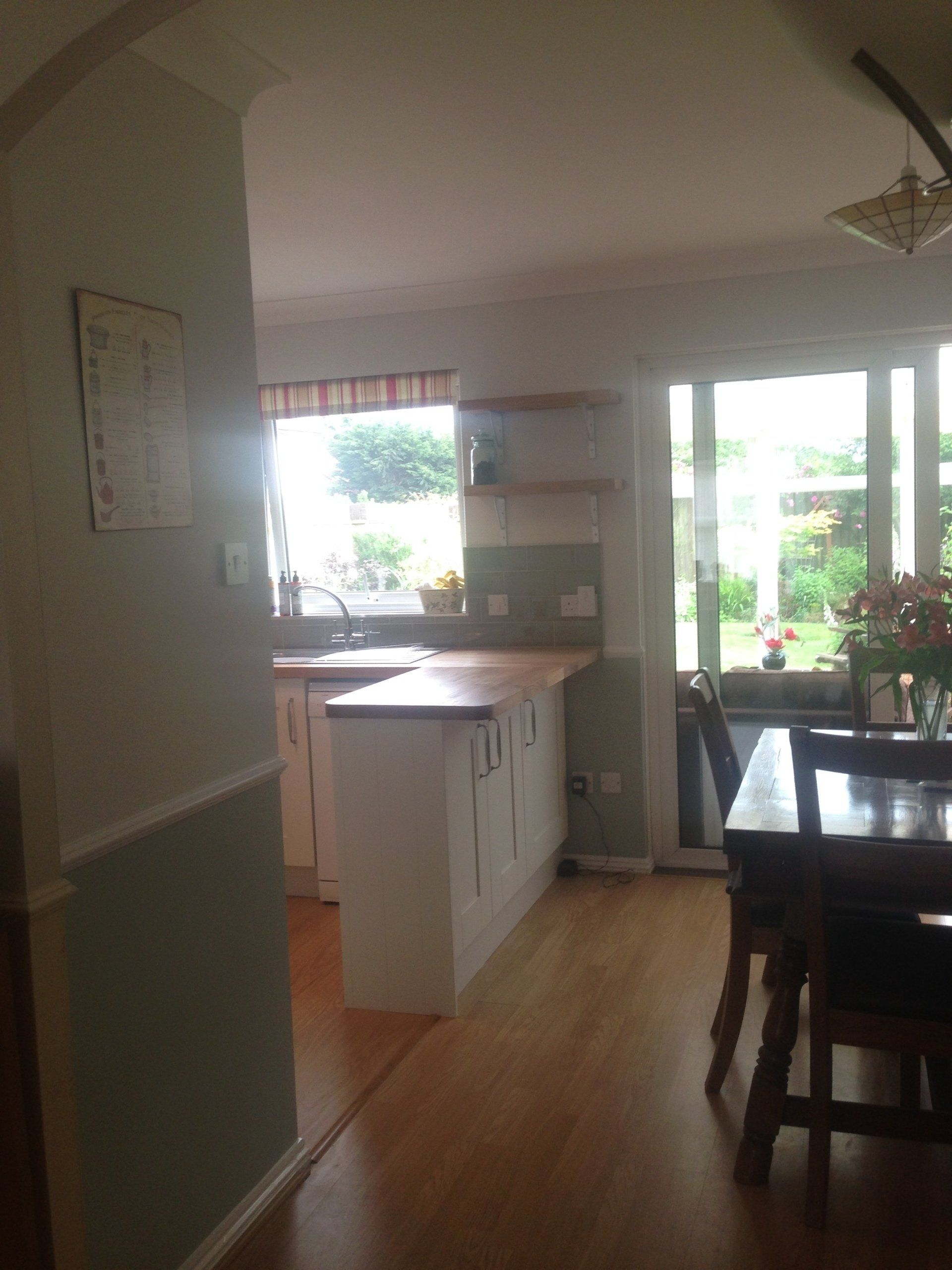 view down kitchen after renovation