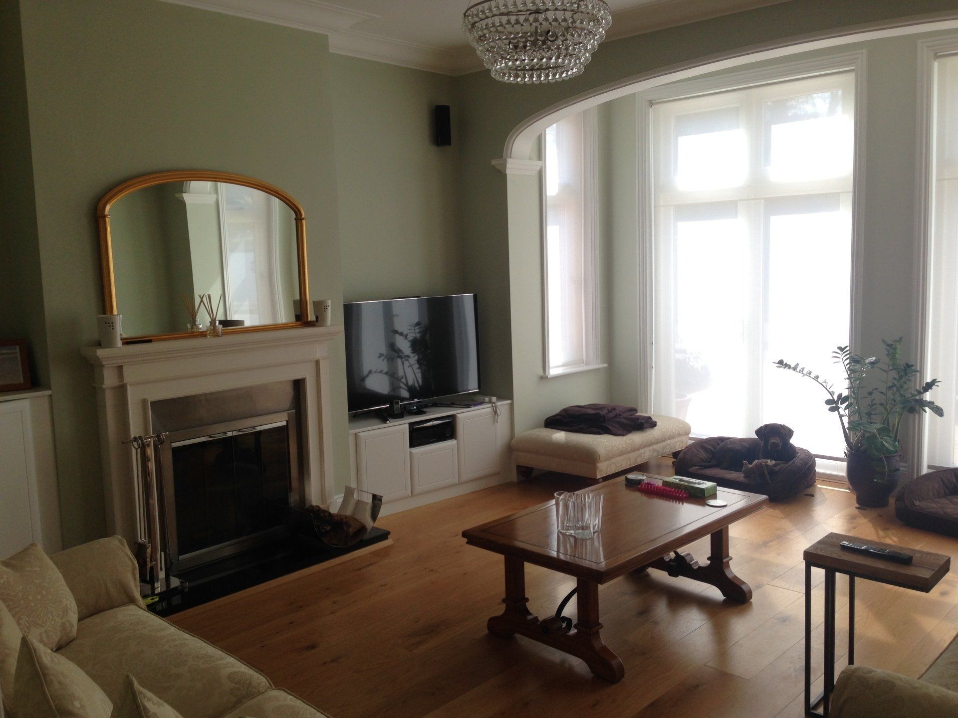 large lounge in period property