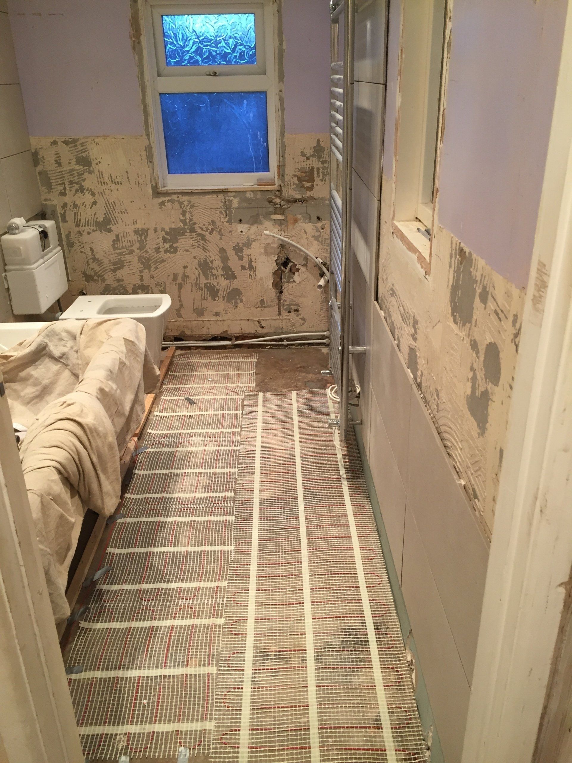 bathroom stripped back ready for work