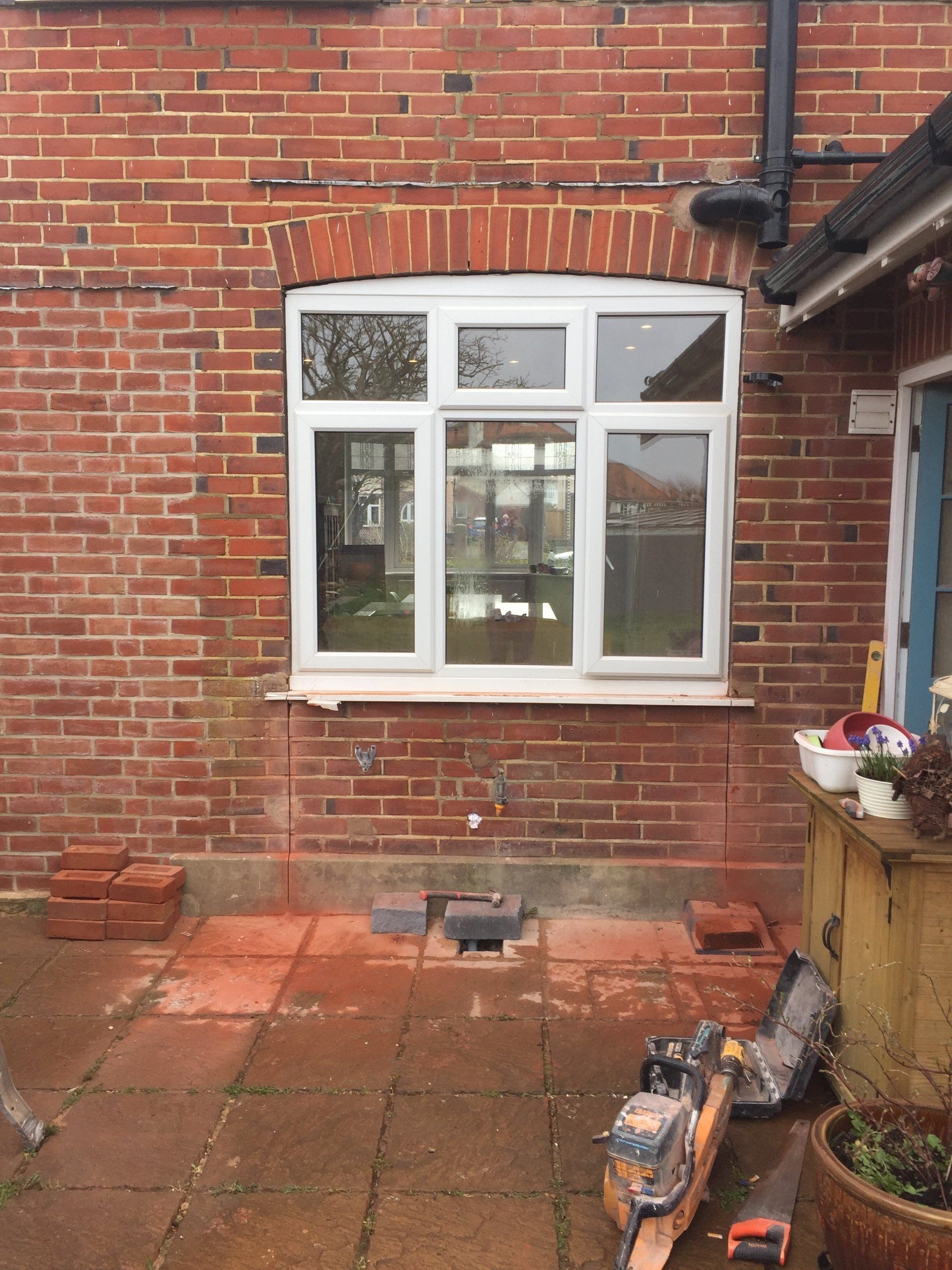 before window removed for new doors