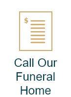 a picture of a paper with a dollar sign on it and the words `` call our funeral home '' .