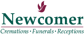 the logo for newcomer cremations funerals and receptions