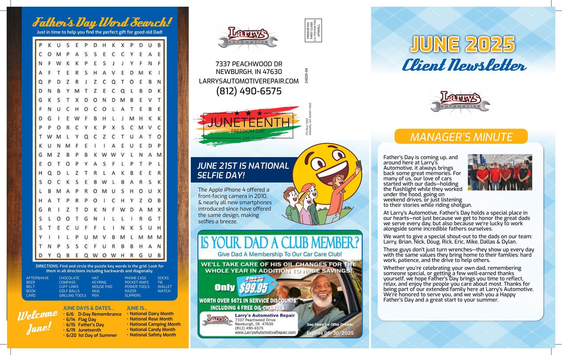 Larry's May 2025 Newsletter