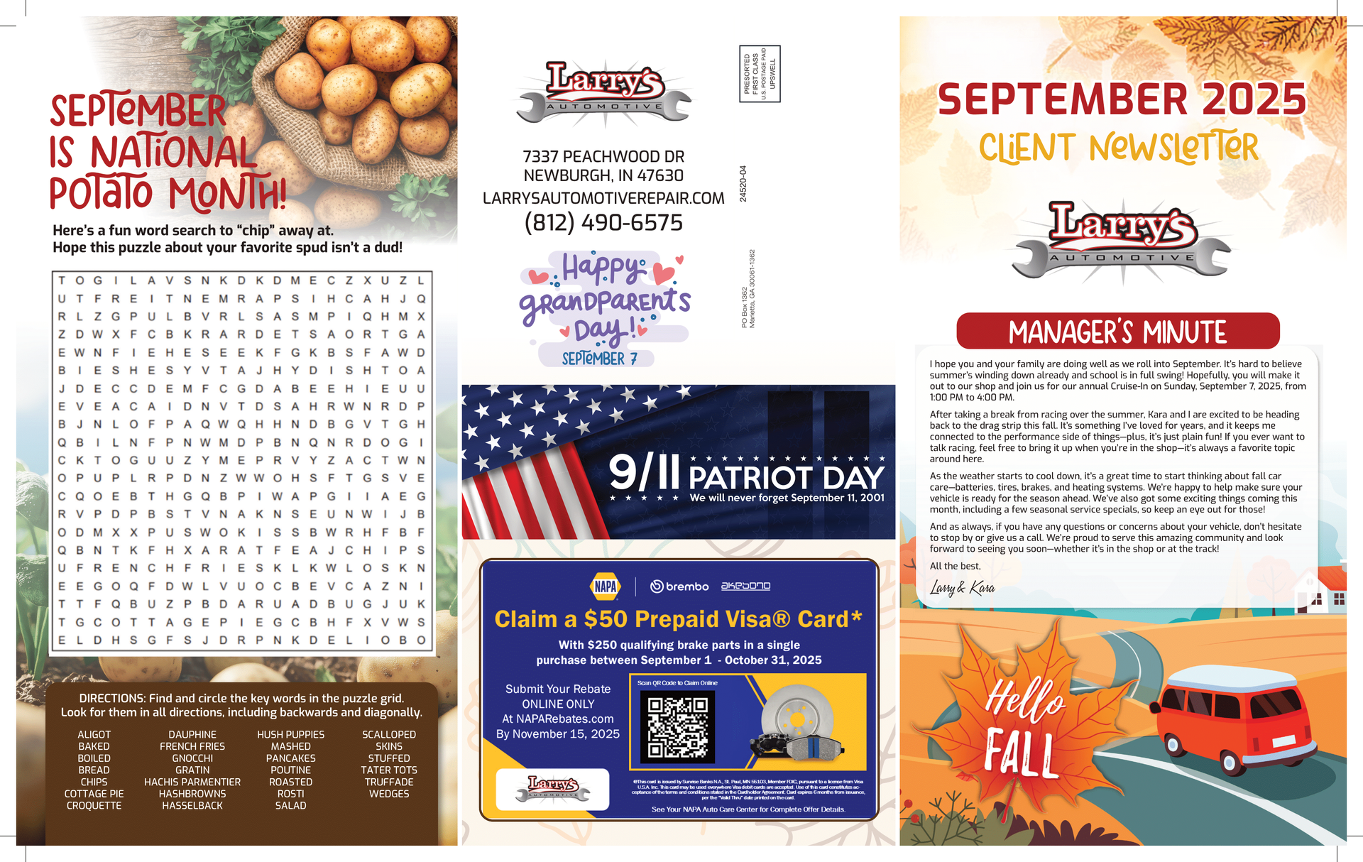Larry's September 2025 Newsletter