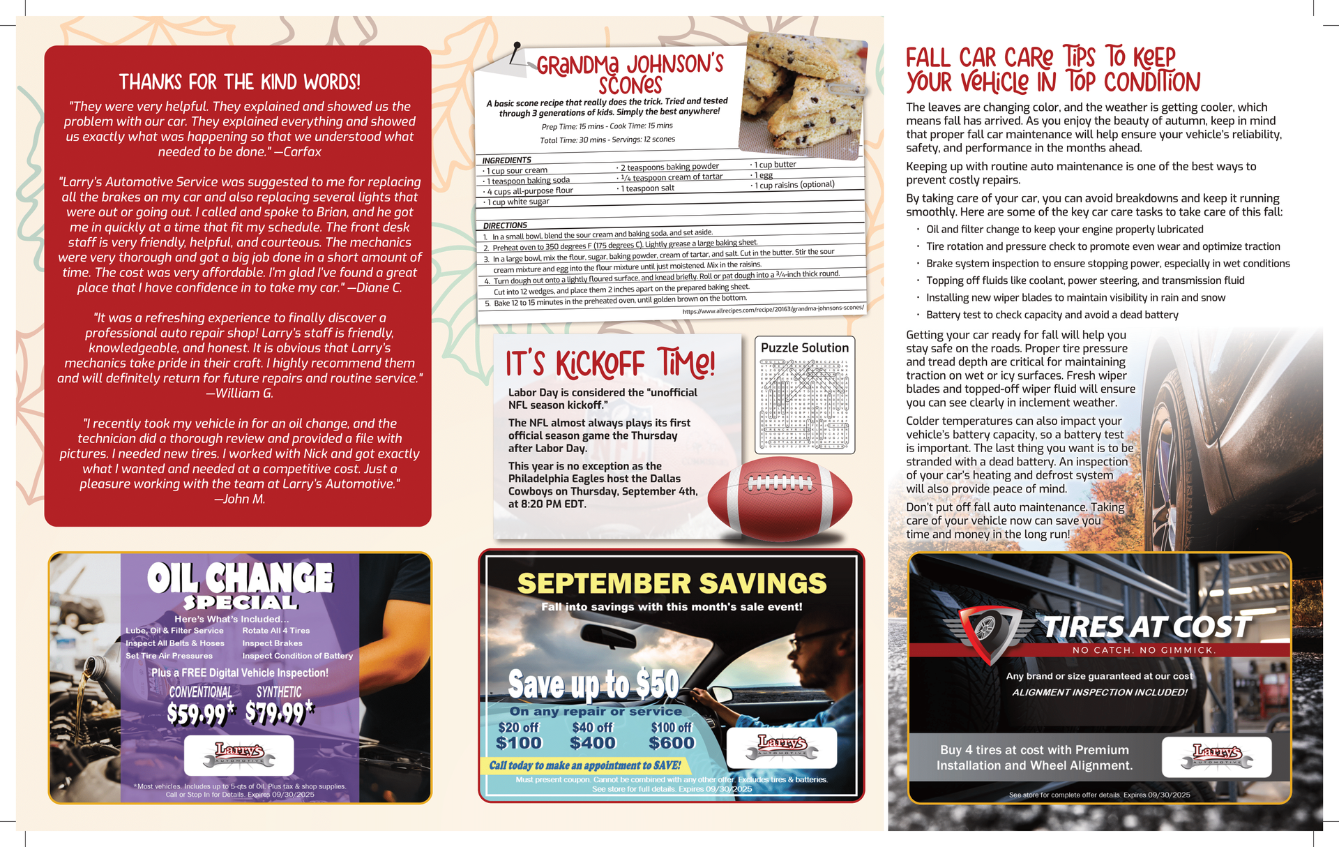 Larry's September 2025 Newsletter