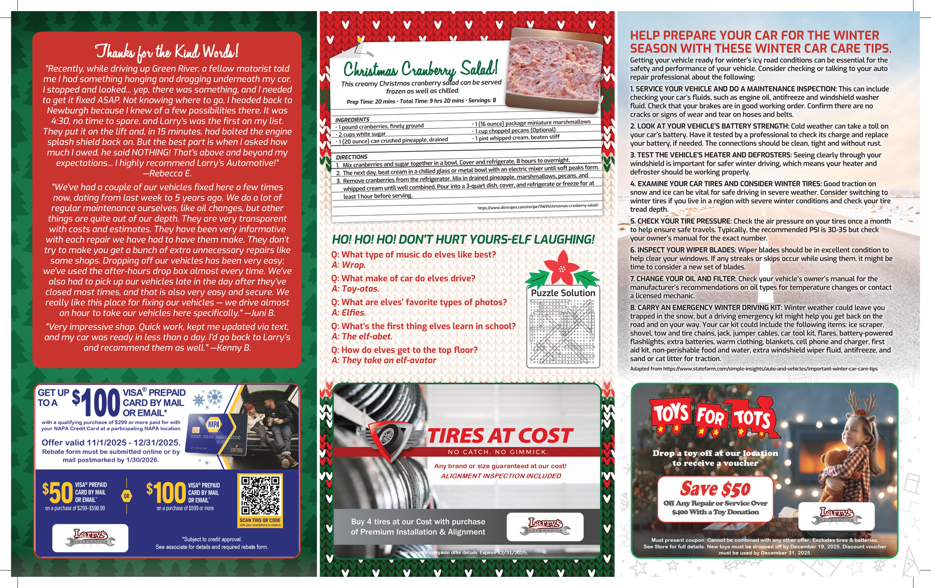 Larry's December 2025 Newsletter