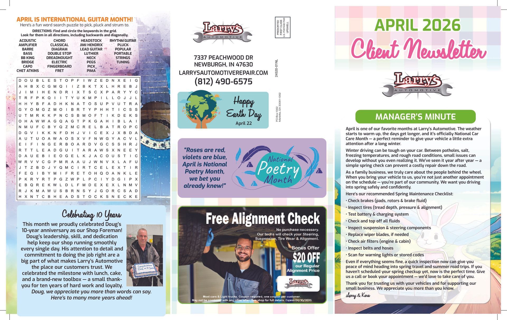 Larry's March 2026 Newsletter