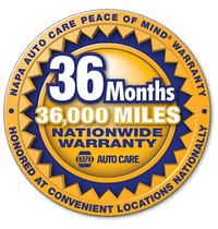 Napa 36mo/36,000mi Warranty