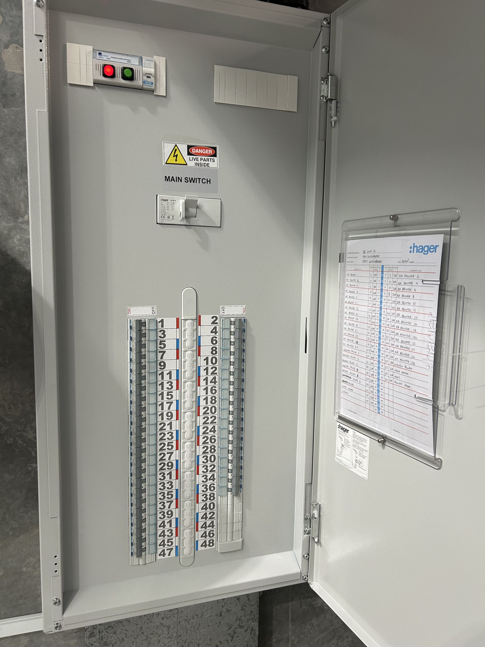 A white box with a lot of wires in it — Mylec Electrical Solutions in Shell Cove, NSW