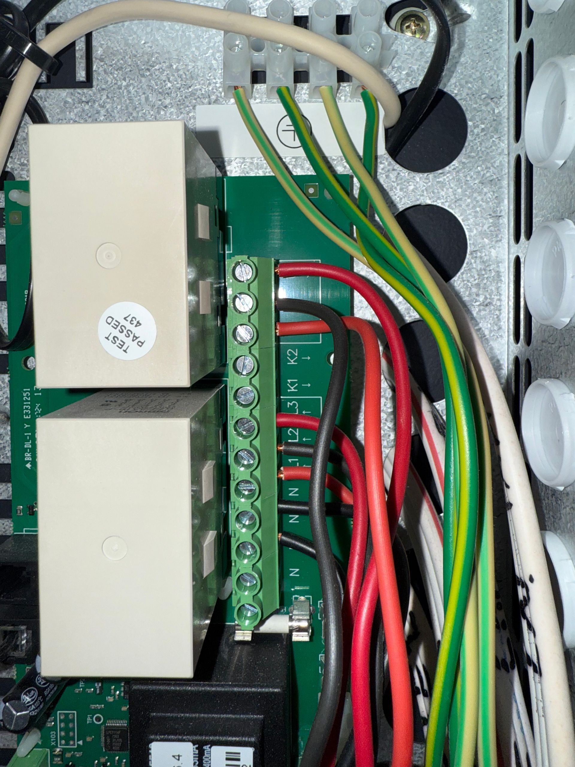 A white box with a lot of wires in it — Mylec Electrical Solutions in Shell Cove, NSW