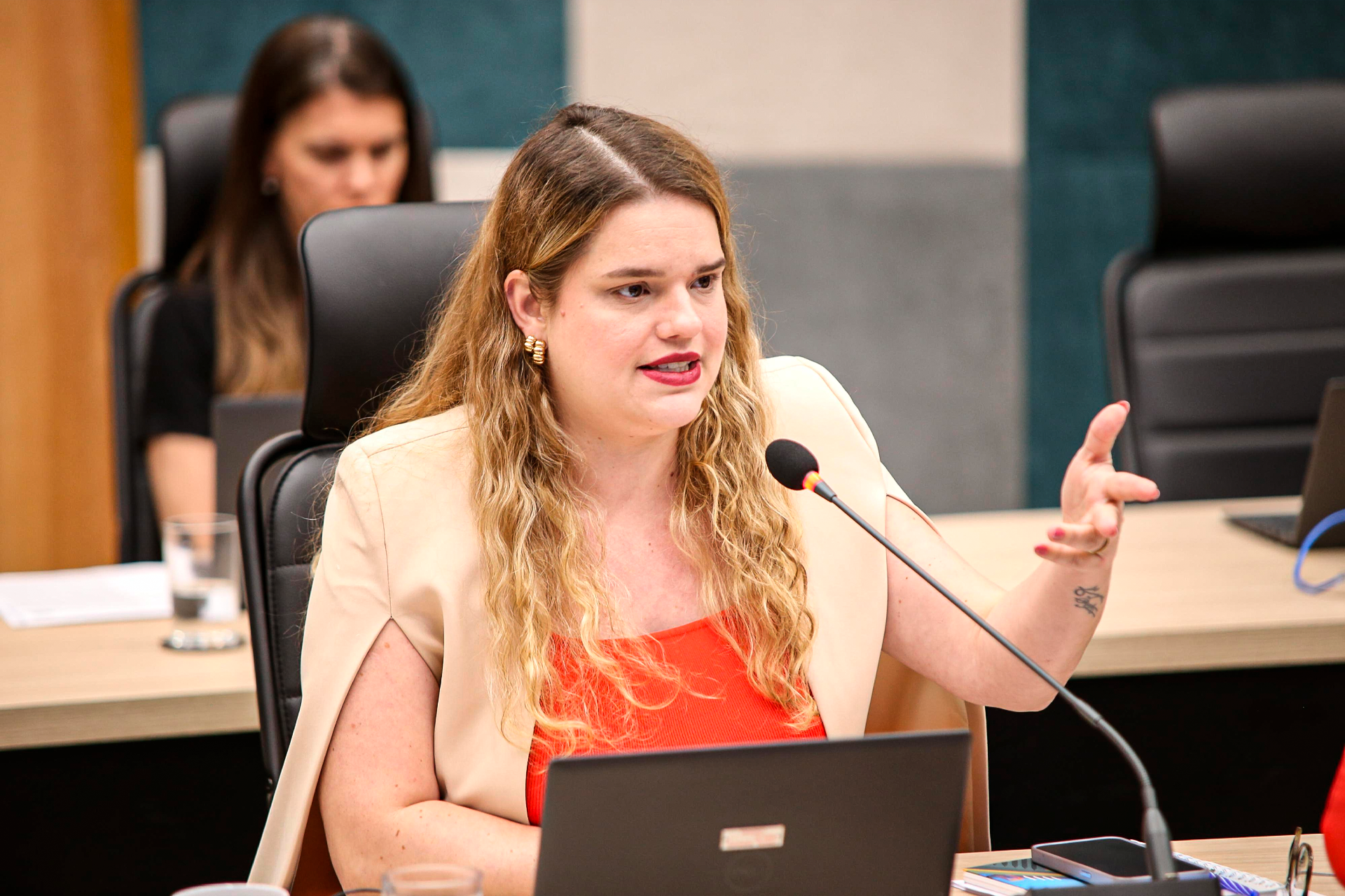 vereadora paula vicente em sessão no plenário