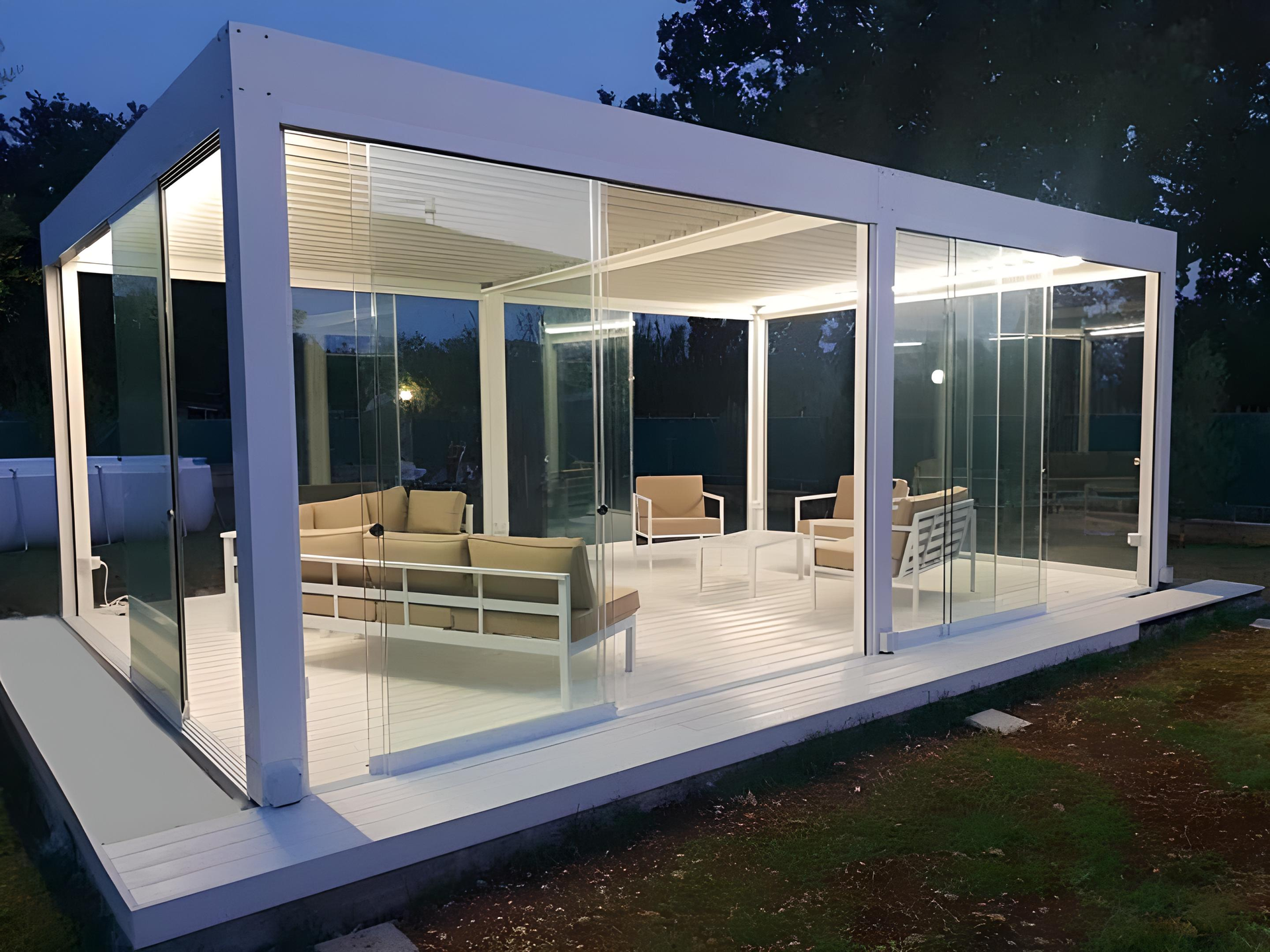 pergola bioclimatica a isola